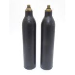 Shooting: two compressed air 'buddy bottles' for pre-charged pneumatic air rifles,