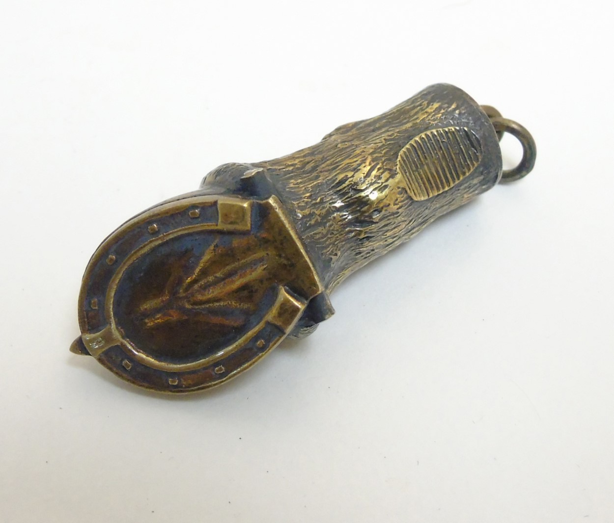 A brass vesta case in the form of a horses lower leg and hoof. - Image 2 of 5