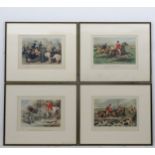 Hunting : After John Leech (1817-1864) , A set of 5 photographic prints ,