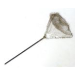 River fly fishing : a grayling / trout folding net with clip ,