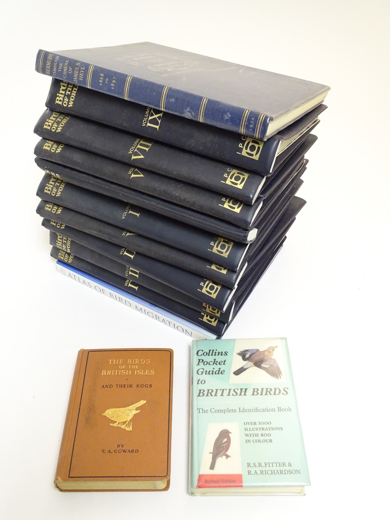 Ornithological Books: A quantity of books on bird subjects comprising 9 volumes on " Birds of the