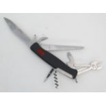 A rare Wenger 'Everest ' Ranger Swiss army knife, having a range of blades and tools,