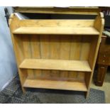 A Gothic 3 tier stripped pine bookcase CONDITION: Please Note - we do not make