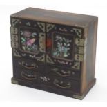 A small Japanese lacquered table cabinet/jewellery box CONDITION: Please Note - we