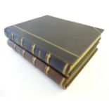 Book: Two grand tour 19thC quarter bound scrapbooks, 'Rome, Milan,