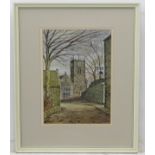 S. Chapman, XX, Watercolour, 'The Church - Haworth', Signed lower left and labelled verso.