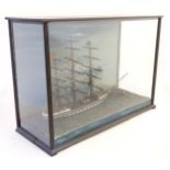 Diorama with New Zealand interest: shows the ship the 'Waitangi' at sea,