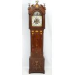 Musical Longcase: a 3 train 'John Whitehurst, Derby' painted 13" dial Longcase / Grandfather clock,