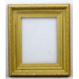 Gilt Frame: A 19thC wood and gesso picture frame with stepped slip (1 1/4” visible).