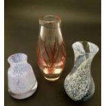 Glass : Three Scottish short vases ,