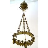 Chandelier: a large Neo-Gothic circular, hanging,