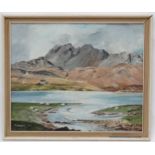 M Varney 1979 Scottish School, Oil on canvas board, ' Blaven , Isle of Skye ',