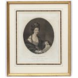 F Bartolozzi after Sir Joshua Reynolds, Stipple engraving, ' Angelica Kauffman ,