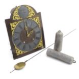 A continental wall clock, signed CH Gallet, Horloger Eecloo (Belgium), with 12 1/4" break arch dial,