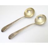 A pair of 18thC (c.1783) silver ladles.