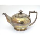 A Geo IV silver teapot hallmarked London 1822 maker William Bateman.