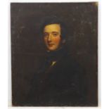 Victorian Portrait School, Oil on canvas, Portrait of a gentleman.