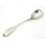 A William IV London silver fiddle pattern mustard spoon hallmarked 1834 maker WE 5" long .