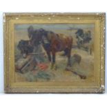 M. Crabtree, c. 1900, Oil on canvas, 'The Wreckers Mare', Signed lower left and inscribed verso.