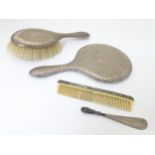 Assorted items to include silver hand mirror and hair brush hallmarked Chester 1918 maker J&R