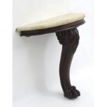 A late 19thC marble topped console table,