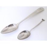 A silver old English teaspoon hallmarked Edinburgh 1805 maker Francis Howden together with a
