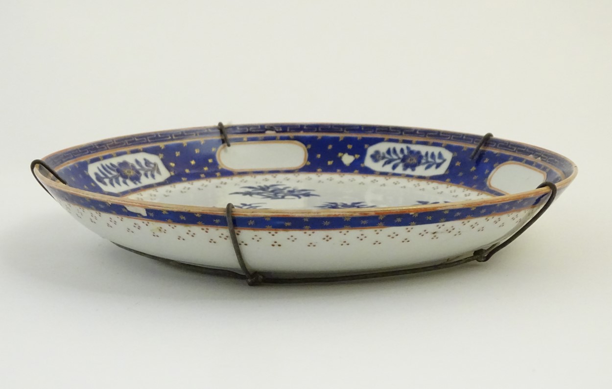 Three Chinese shallow bowls, - Image 7 of 11