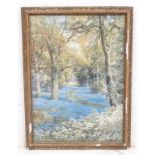 A print 'Bushy Park at Bluebell Time' by McPherson CONDITION: Please Note - we do