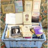 A box of assorted books on the subject of art, together with novels etc.