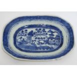 A Chinese blue and white plate CONDITION: Please Note - we do not make reference