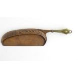 WMF : An early 20thC brass and copper embossed crumb scoop 12 1/2" long CONDITION: