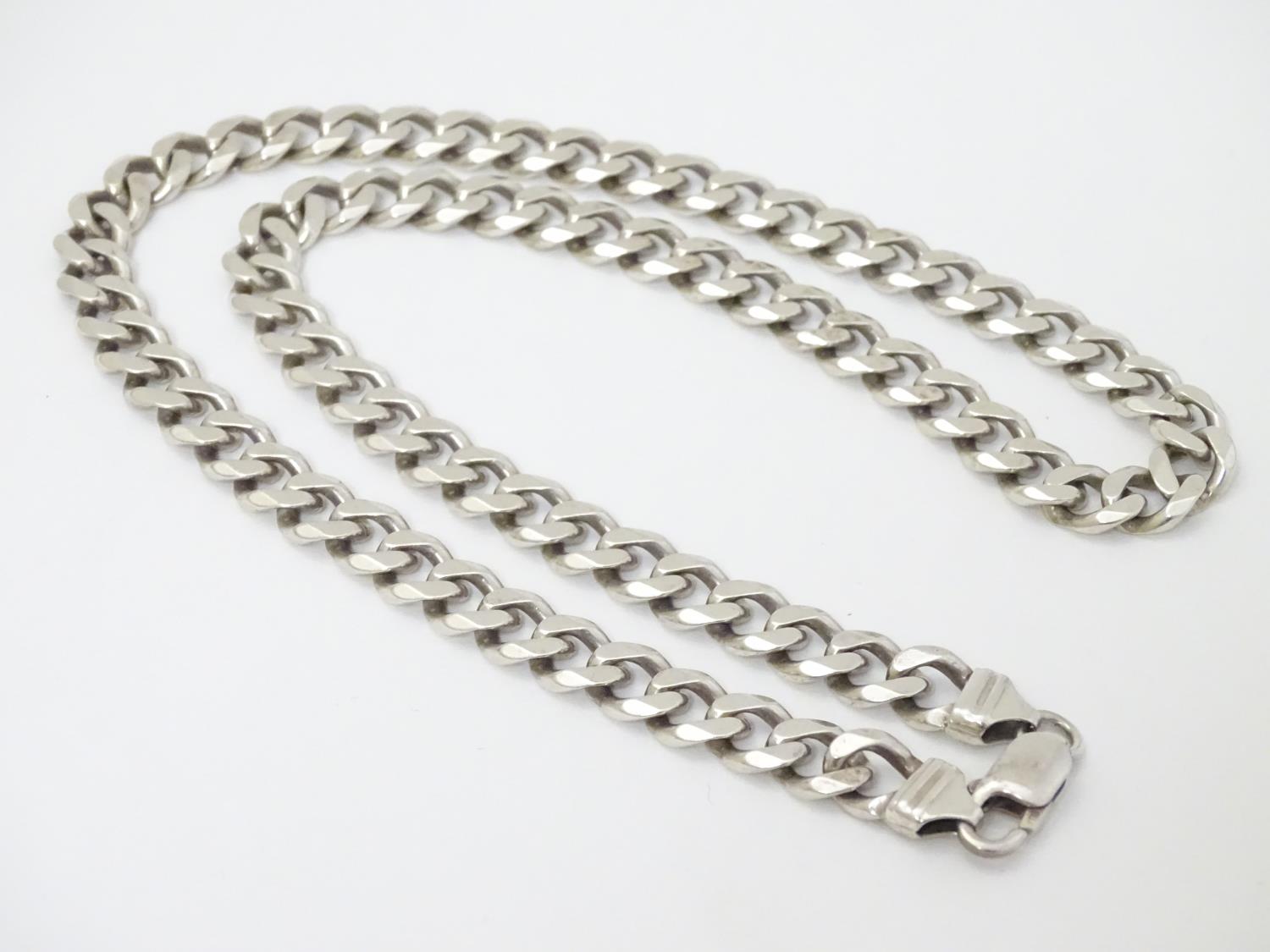 A silver chain necklace approx 20" long (56g) CONDITION: Please Note - we do not - Image 6 of 10