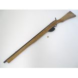 WWII practice Rifle :a scratch built wooden Toy/Home Guard dummy Enfield rifle ,45 1/2” long.