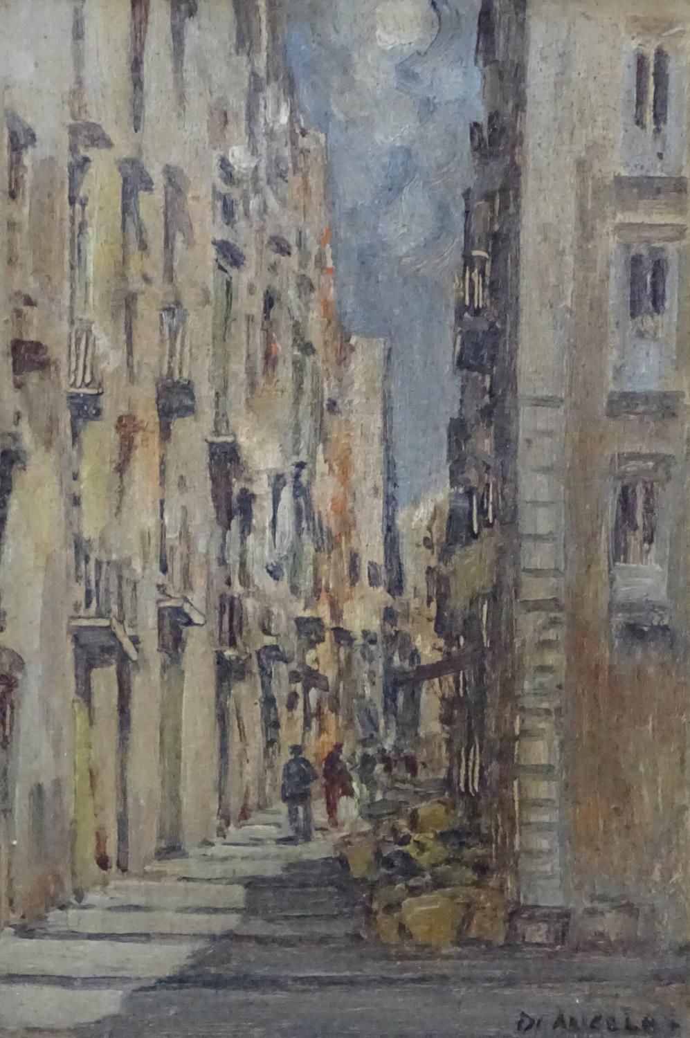 D. Angelos, XIX, Oil on panel, An Italian street scene with figures, Signed lower right. - Image 8 of 8