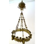 Chandelier: a large Neo-Gothic circular, hanging,