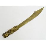Meji Shibuichi, Shakudo paper knife: a late 19thC Japanese Meji Shibuichi,