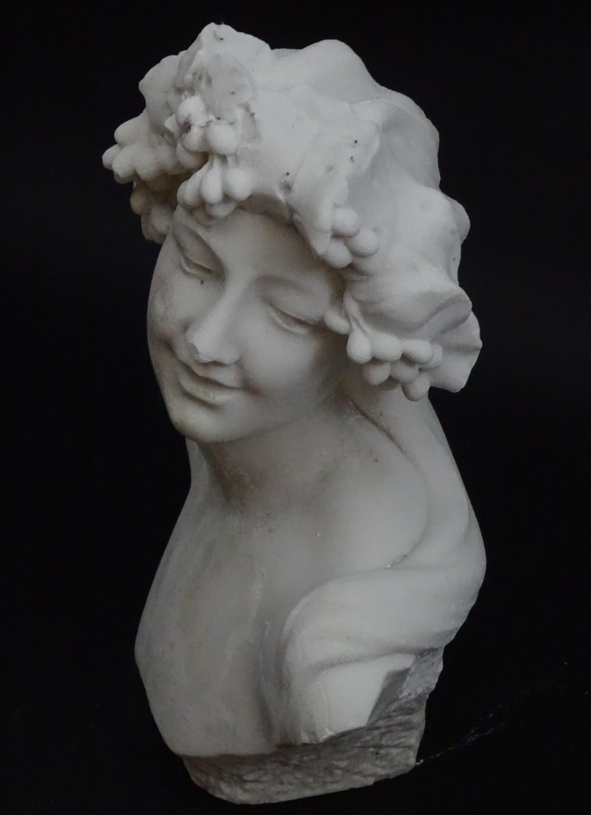 A reconstituted marble sculpture: bust of Bacchus, Roman God of Wine, Agriculture and fertility. - Image 5 of 18