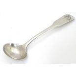 A Scottish silver fiddle pattern salt spoon hallmarked Edinburgh 1815 maker George C Constable.