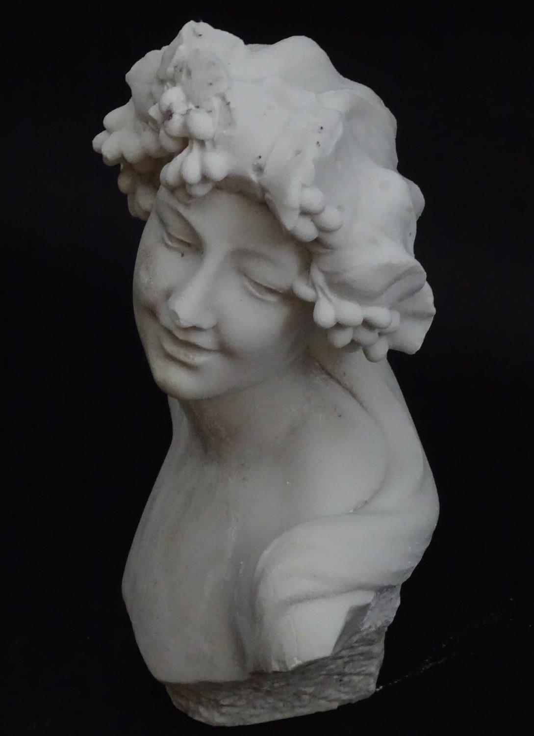 A reconstituted marble sculpture: bust of Bacchus, Roman God of Wine, Agriculture and fertility. - Image 6 of 18