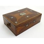 An 18thC Sheraton inlaid box,