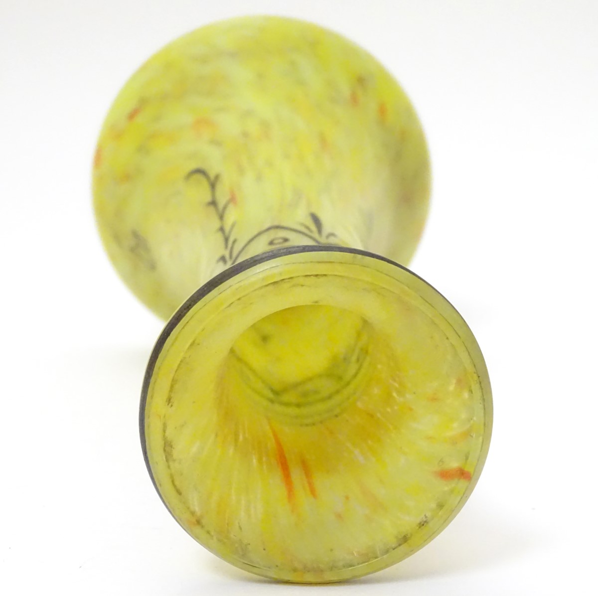 Auguste Legras: an Art Deco signed yellow marbled vase, - Image 8 of 8