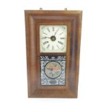Wall Clock : a mahogany American 'Kipper ' 8 day Wall Clock marked ' Jerome & Co , New Haven , Conn.