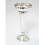 A silver vase hallmarked Sheffield 1968 maker James Dixon & Sons Ltd 6" high CONDITION: