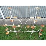 Garden & Architectural , Salvage : A pair of painted 1960's plant stands ,