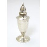 An American silver pepperette approx 4 3/4" high (32g) CONDITION: Please Note - we