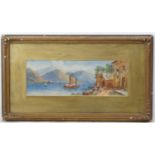 Indistinctly signed, 1881, Italian School, Watercolour, 'Bellagio on Lake Como',