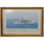 David Shepherd, 1931-2017, Signed limited edition coloured print 363/850, 'The Ark (Royal),