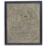 1793 Sampler : 'Eliz. Chambers Moulton 1793...