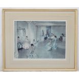 Sir William Russell Flint ( 1880-1969), Signed Coloured print with blind stamp, 'Casual Assembly ',