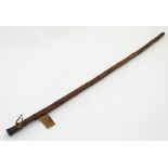 A Boer War walking stick formerly belonging to David Lockhart Maxwell,